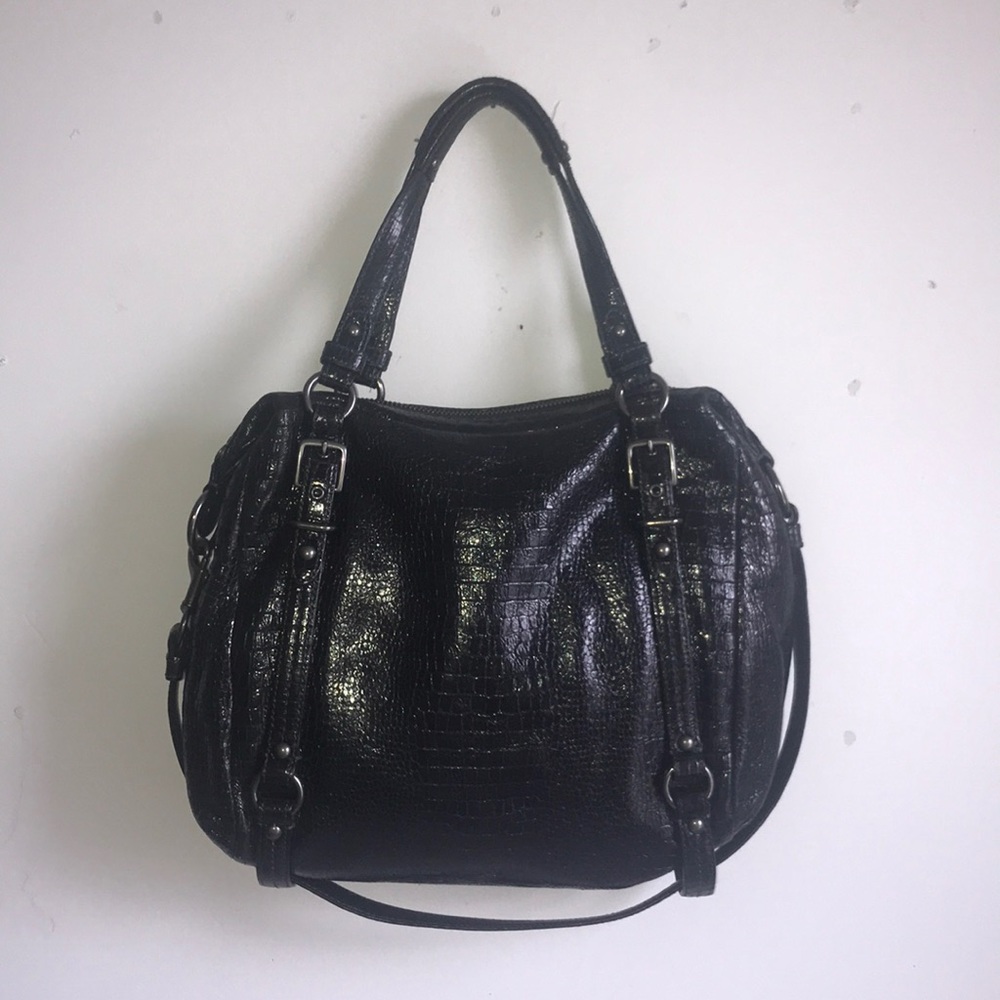 COACH Crocodile Embossed Leather Bag - Picture 2 of 8